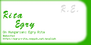 rita egry business card